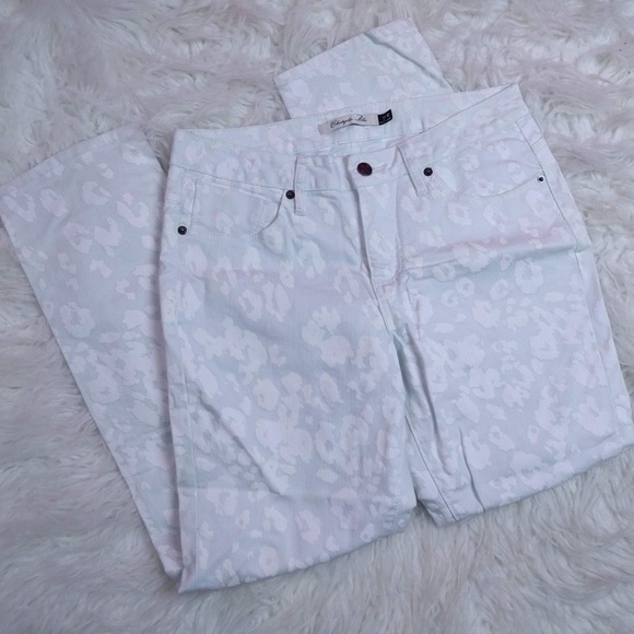 @ Christopher Blue sz 10 White Jeans Ankle Skinny - Picture 1 of 7